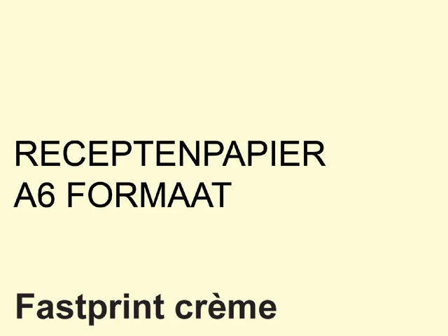 Receptpapier Fastprint A6 80gr creme