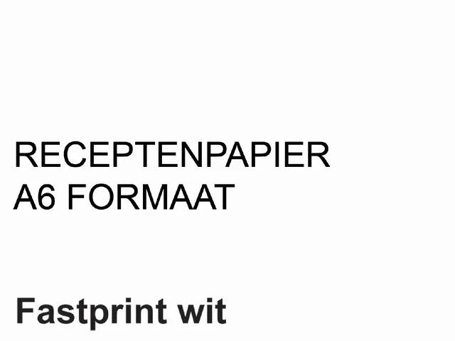 Receptpapier Fastprint A6 80gr wit