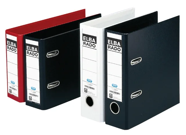 Ordner Elba Rado Plast a5 75mm pvc zwart