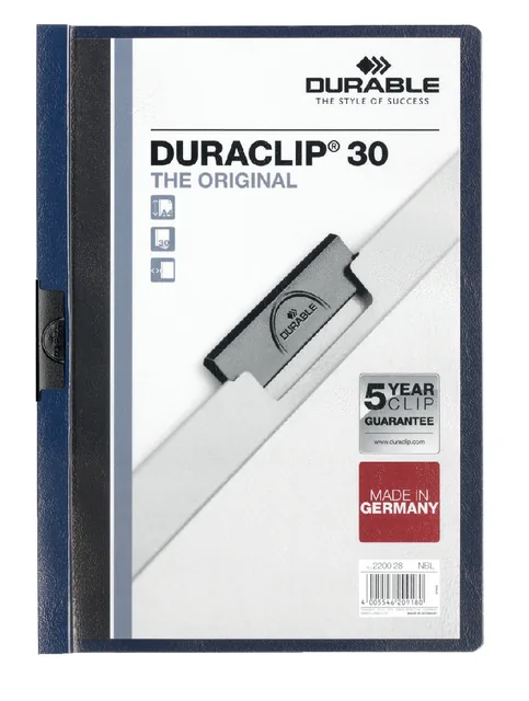 Klemmap Durable Duraclip A4 3mm 30v nbl