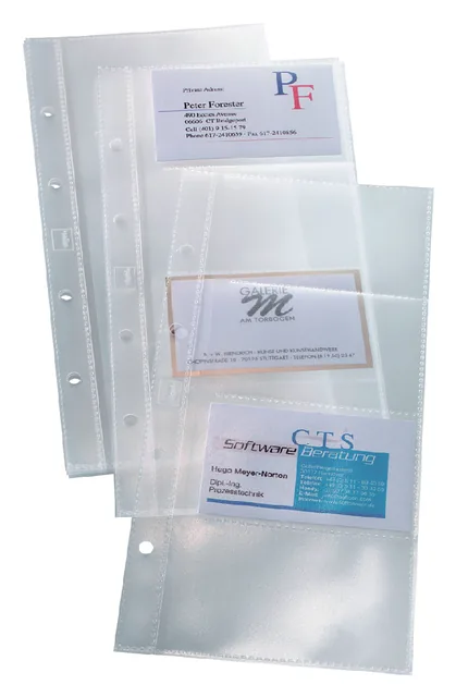 Visitekaarthoes Sigel 80 krt 90x58mm transparant