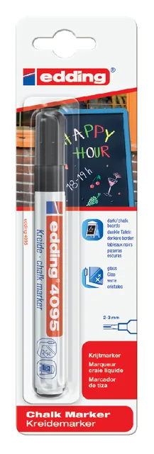Krijtstift edding 4095 rond 2-3mm zwart