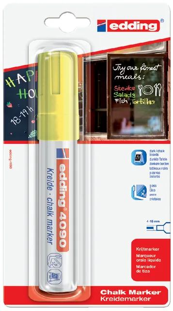 Krijtstift edding 4090 window blok 4-15mm neon gl