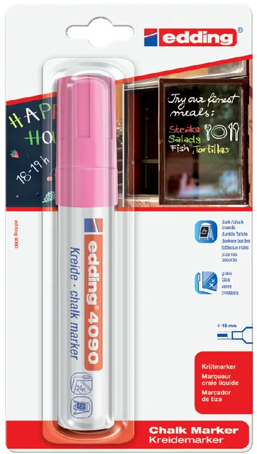 Krijtstift edding 4090 window blok 4-15mm neon rz
