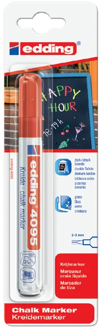Krijtstift edding 4095 rond 2-3mm rood
