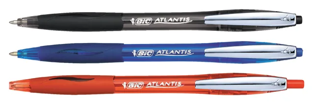 Balpen Bic Atlantis soft clic M blauw