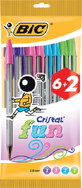Balpen Bic Cristal fun L assorti