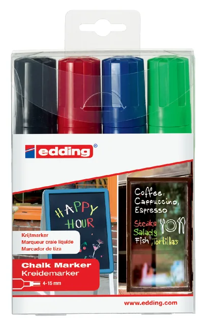 Krijtstift edding 4090 window blok 4-15mm assorti