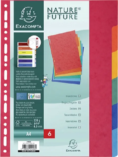 Tabbladen Exacompta 225x297mm 11gaats 6del glans