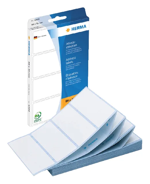 Etiket HERMA adres 4300 88x35mm zig-zag 250st