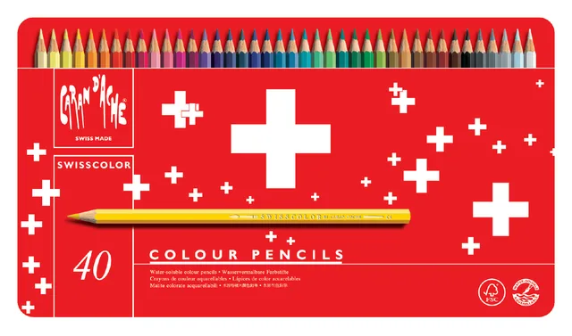 Kleurpotl Caran d Ache swisscolor aquarel 40st ass