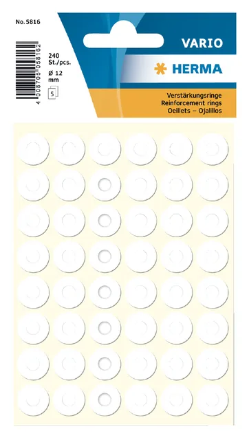 Versterkingsringen HERMA 5816 12mm 240st