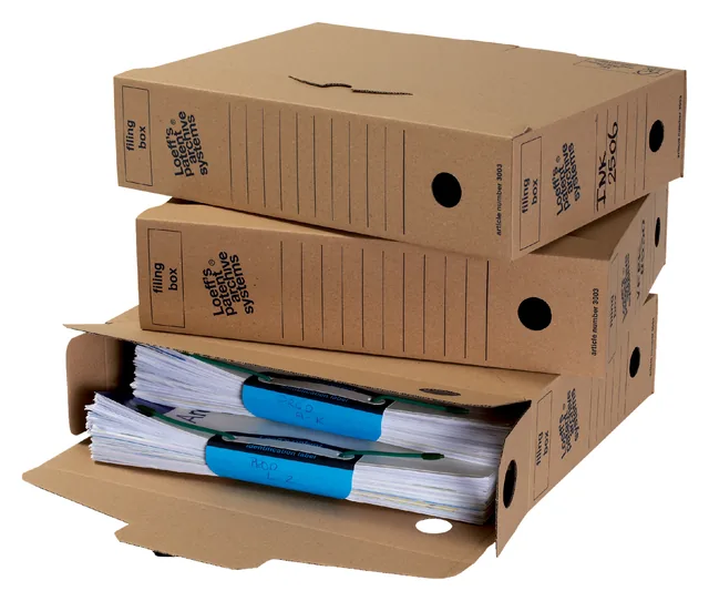 Archiefdoos Loeff filing box 3003 345x250x80mm krt