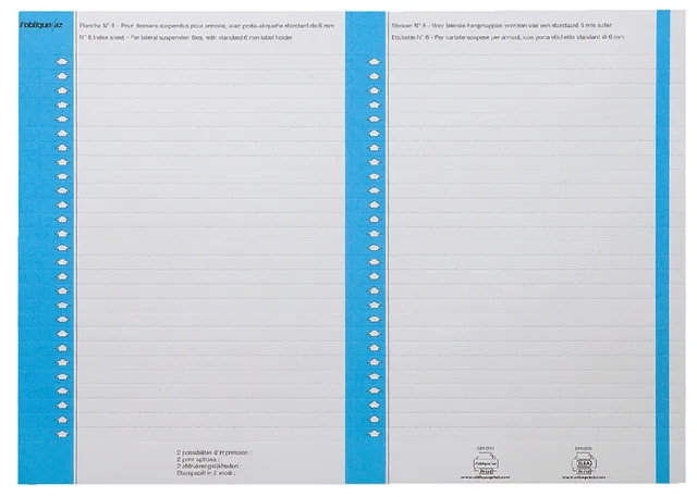 Ruiterstrook Elba Nr 8 138x6mm lateraal blauw 10v