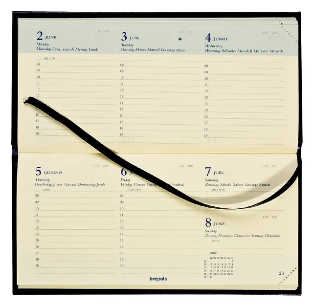 Zakagenda 2027 Quantore 7dagen/2pag liggend zwart