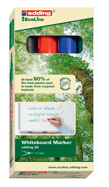 Whiteboardmarker edding 28 Eco rond 1.5-3 ass