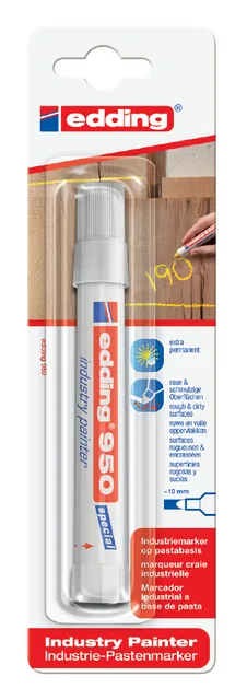 Viltstift edding 950 pasta rond 10mm wit