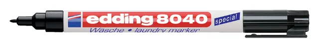 Wasgoedmarker edding 8040 rond 1mm zwart blister
