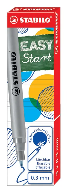 Rollerpenvulling STABILO Easyoriginal F 3st blauw