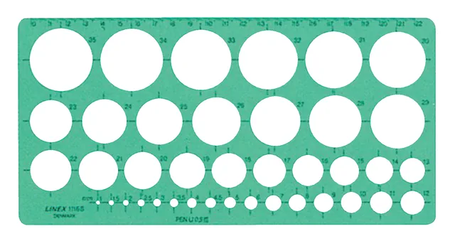 Cirkelsjabloon Linex 39cir grn