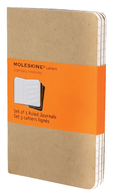 Schrift Moleskine lijn 128pag pocket kraft