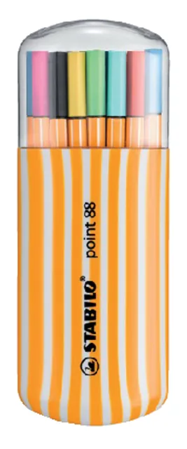 Fineliner STABILO point 88/20 zebra-etui F assorti