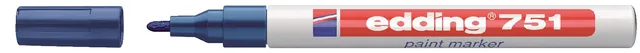 Paintmarker edding 751 oliebasis 1-2mm blauw