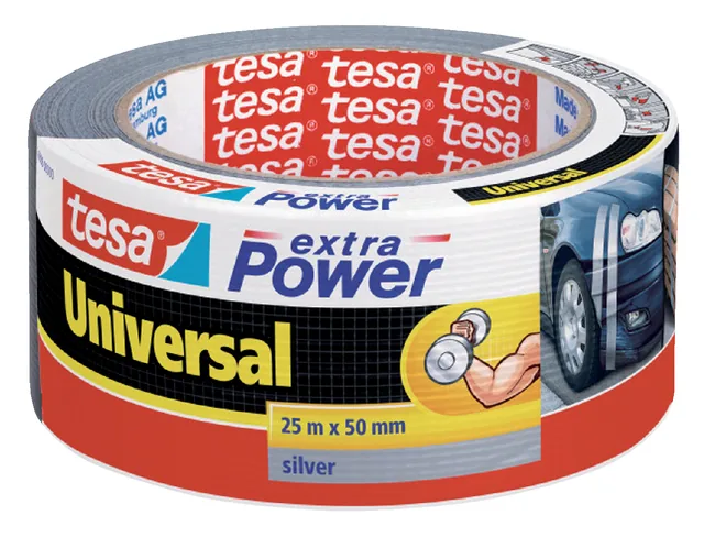 Duct tape tesa extra Power Uni 25mx50mm grijs