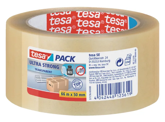 Verpakkingstape tesapack Ultra 66mx50mm tr