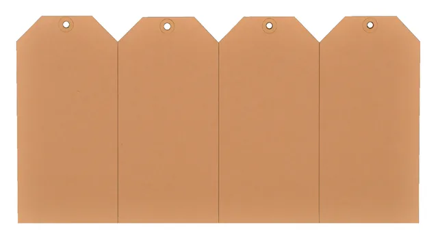 Label HF2 nr 0 200gr 25x50mm bruin 1000 stuks