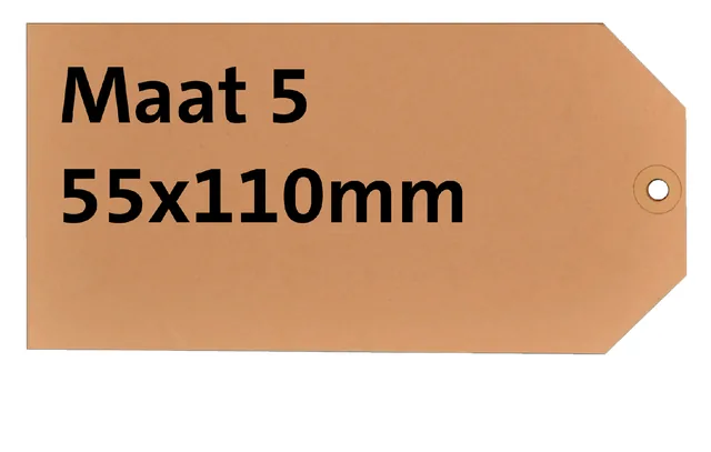 Label karton nr 5 200gr 55x110mm chamois 1000st