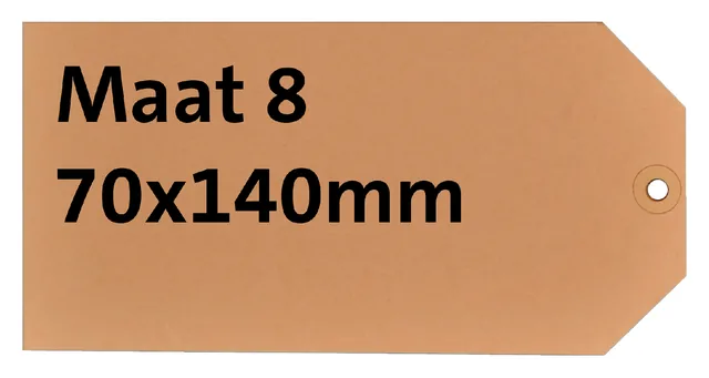 Label karton nr 8 200gr 70x140mm chamois 1000st