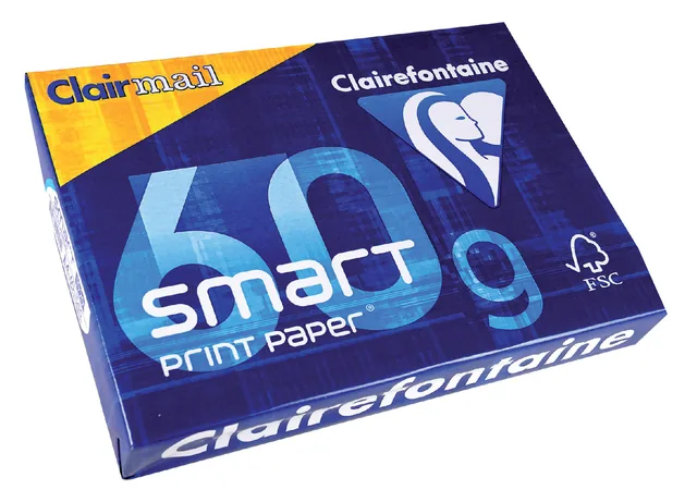Kopieerpapier Clairefontaine Clairmail A4 60gr wt