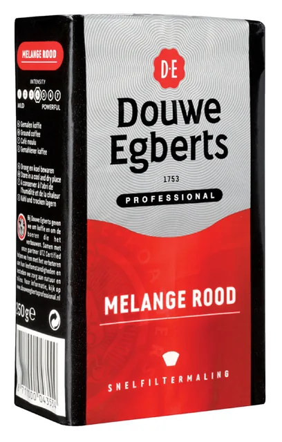 Koffie Douwe Egberts snelfilter Melange Rood 250gr