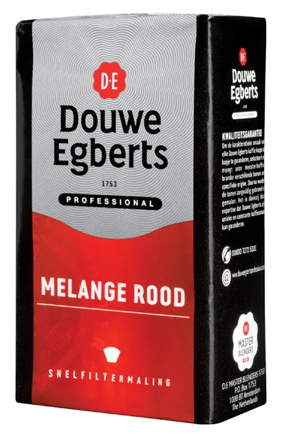 Koffie Douwe Egberts snelfilter Melange Rood 250gr