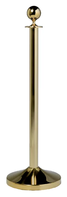 Afzetpaal Securit 100cm voet goudkleurig