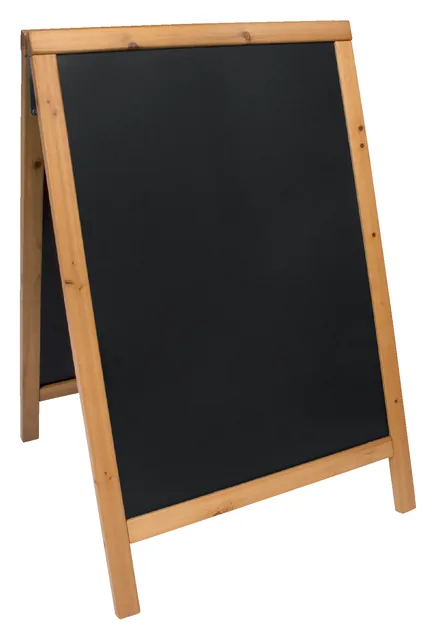 Stoepbord Securit 550x850x30mm teak hout