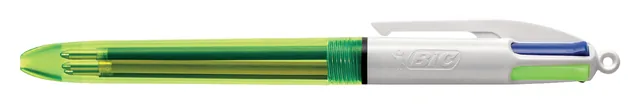 Balpen Bic 4kleuren M fluor geel