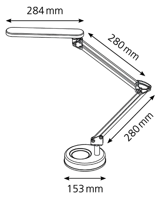 Bureaulamp Hansa led 4 stars zilver