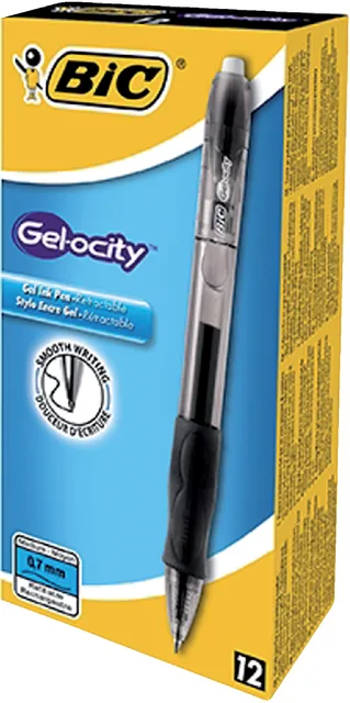 Gelschrijver Bic Gelocity M zwart