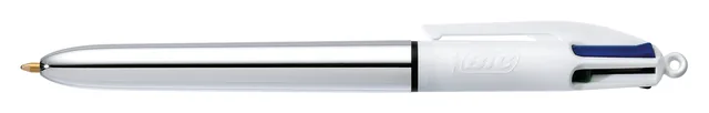 Balpen Bic 4kleuren shine M zilver