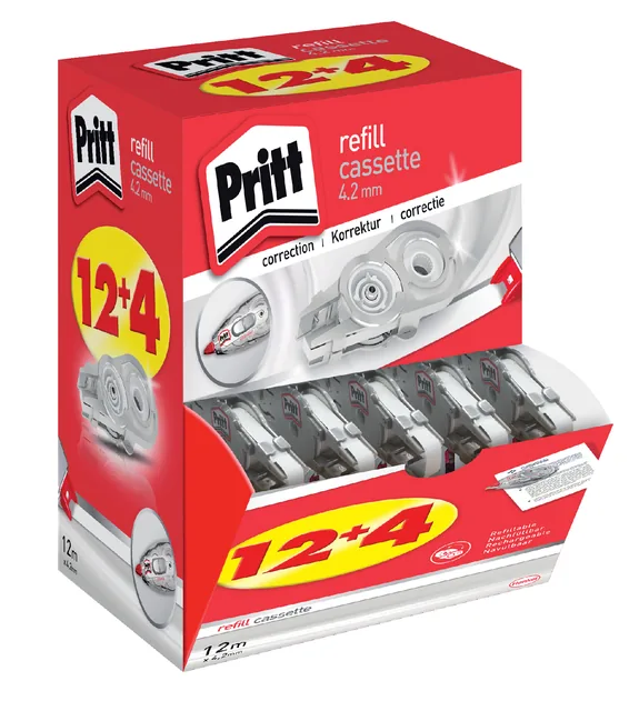 Correctietape navulling Pritt 4.2mmx12m promo