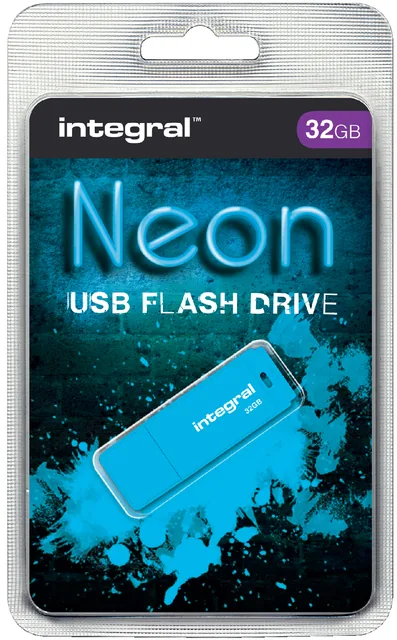 USB stick 2.0 Integral Neon USB-A 32GB blauw