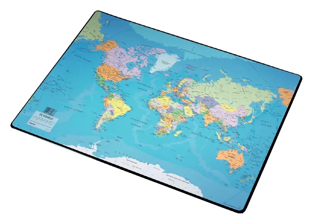 ONDERLEGGER ESSELTE MET WERELDKAART 40X53CM