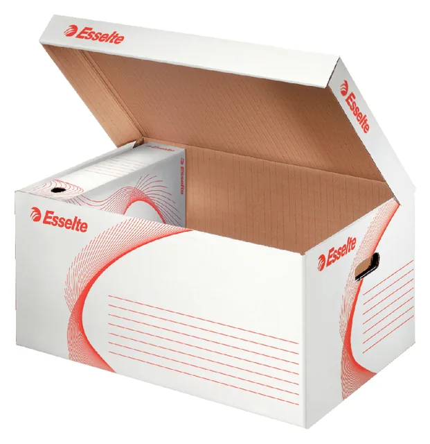 Archiefdoos met deksel Esselte 560x265x380mm wit