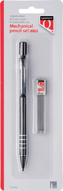 Vulpotlood Quantore 0.5mm + Koker 12x potloodstift