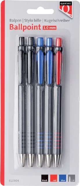 Balpen Quantore grip drukknop ass