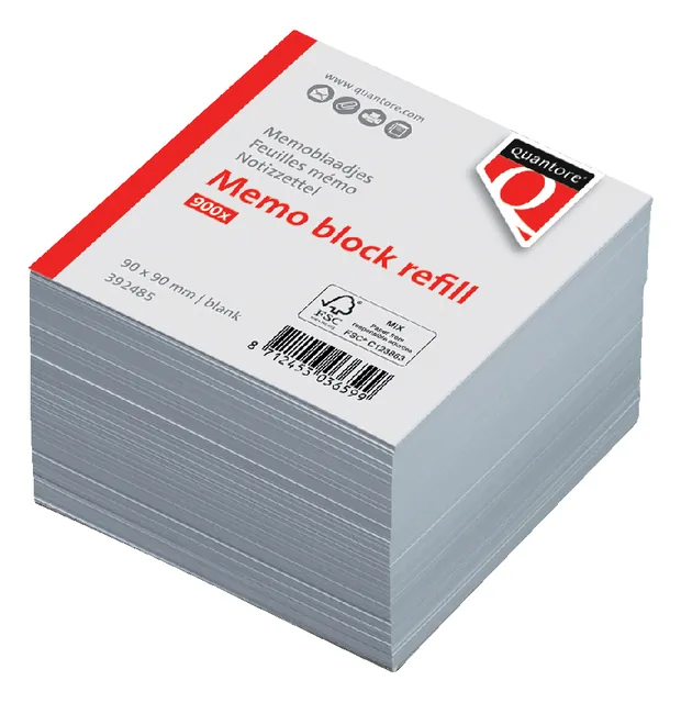 Memoblok Quantore losbladig 90x90x90mm 900v