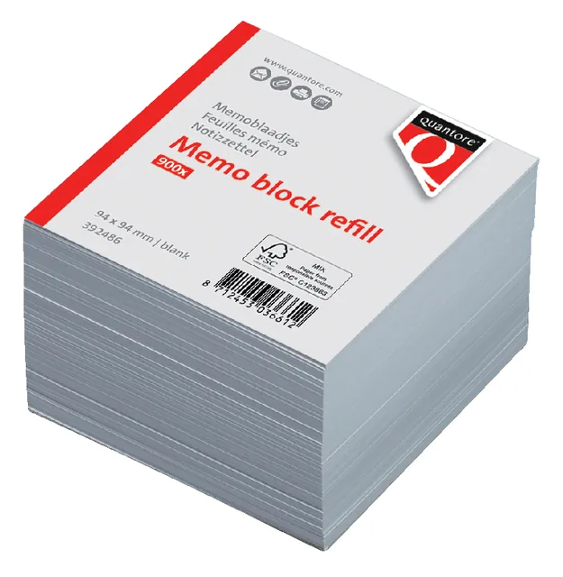Memoblok Quantore losbladig 94x94x90mm 900v