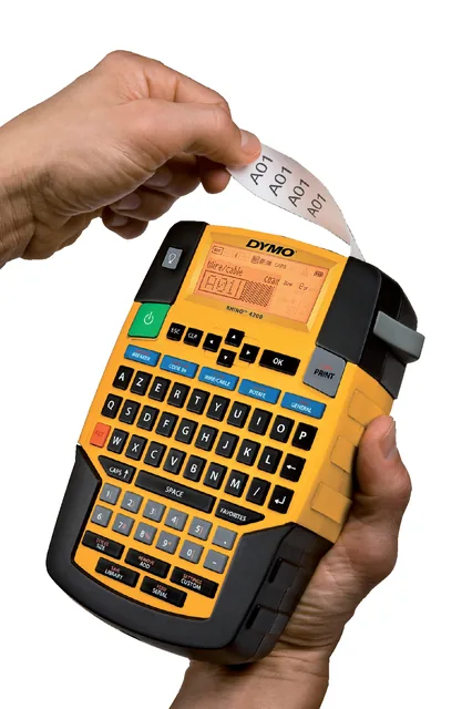 Labelprinter Dymo Rhino 4200 azerty 19mm geel